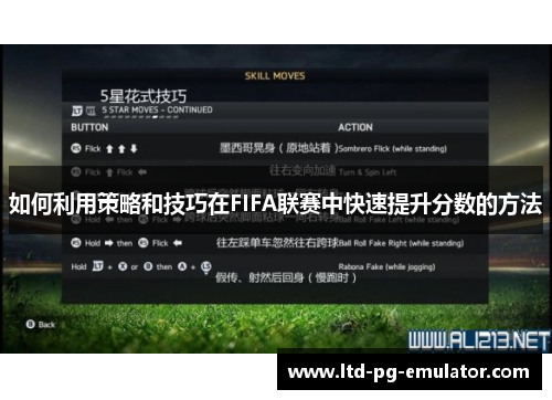 如何利用策略和技巧在FIFA联赛中快速提升分数的方法 如何利用策略和技巧在FIFA联赛中快速提升分数的方法