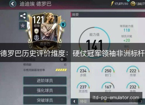 德罗巴历史评价维度：硬仗冠军领袖非洲标杆